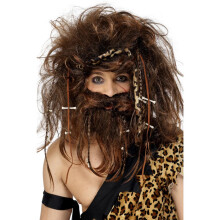Smiffys Unisex Adult Caveman Beard & Wig Set