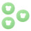 3Pièces Appui-Nuque Silicone Vert Coussin Design En U 3