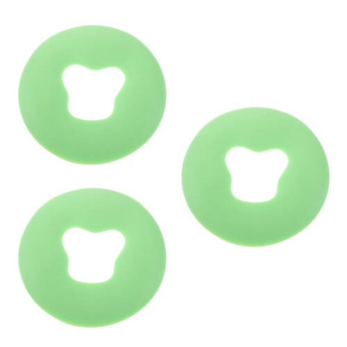 3Pièces Appui-Nuque Silicone Vert Coussin Design En U 2