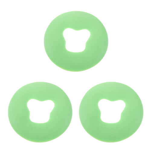 3Pièces Appui-Nuque Silicone Vert Coussin Design En U 1