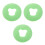 3Pièces Appui-Nuque Silicone Vert Coussin Design En U 4