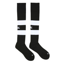 (12 UK Child-3 UK, Black) Canterbury Childrens/Kids Club Hooped Socks
