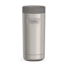 THERMOS ICON SERIES, Slim Beverage Can Insulator - 12 oz, Matte Stainless Steel - Vacuum Insulated