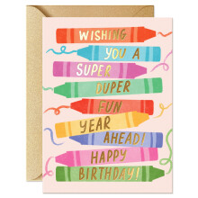Carte d'anniversaire Sweetzer & Orange avec enveloppe - 5x7, unique