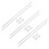 6Pcs White Plastic Bathroom Curtain Rods Adjustable for Shower 1