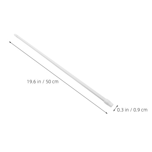 6Pcs White Plastic Bathroom Curtain Rods Adjustable for Shower 2