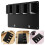 6Pièces Support Outils Noir Plastique Pour Salon Et Barbier 9