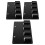 6Pièces Support Outils Noir Plastique Pour Salon Et Barbier 2