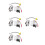 4Sets Infrared Sensor Toilet Flush Valve Kit ABS Material for Home Use 6
