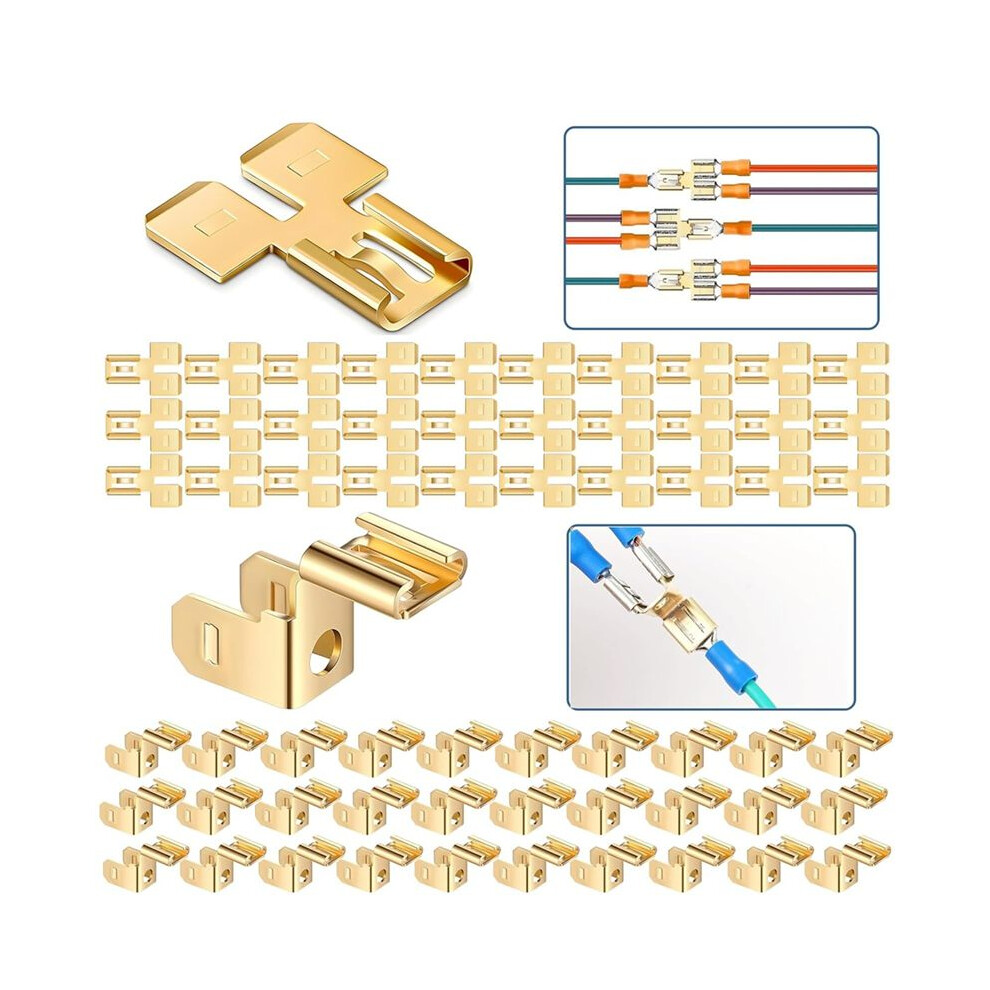 Piggyback Spade Connectors Quick Disconnect Electrical Wire Spade Terminals Adapter 60Pcs 6031508784899