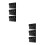 6Pièces Support Outils Noir Plastique Pour Salon Et Barbier 4