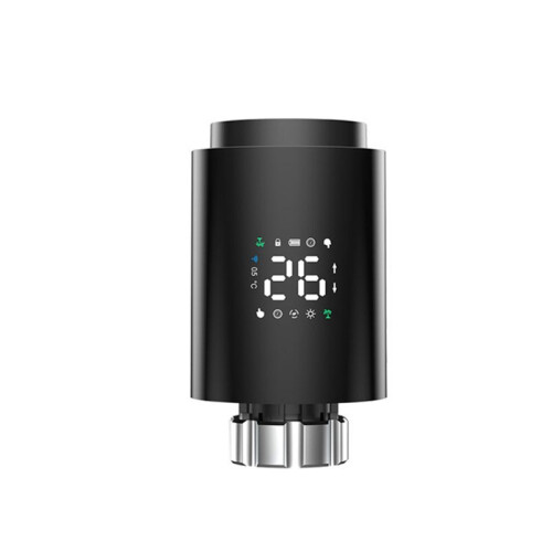 Tuya  ZigBee Radiator Actuator TRV Programmerbar Termostatisk Radiatorventil App Remote Svart