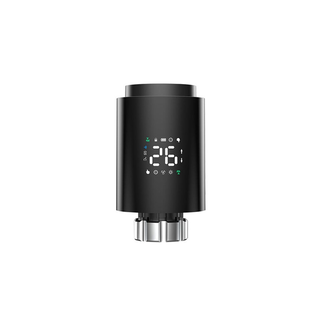 Tuya Zigbee Radiator Actuator Trv Programmable Thermostatic Radiator Valve App Remote Black 4711295387993