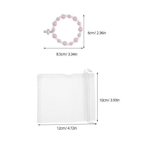 1Ensemble Bracelet Chapelet Élégante Pour Baptême 1