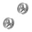 2Pièces Jante Arrière Mini Argent Aluminium Adaptée Scooter 3