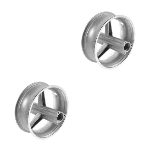 2Pièces Jante Arrière Mini Argent Aluminium Adaptée Scooter 2