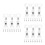 42Pcs Clear Double Sided Sign Clips Adjustable Rotatable Label Holders 3