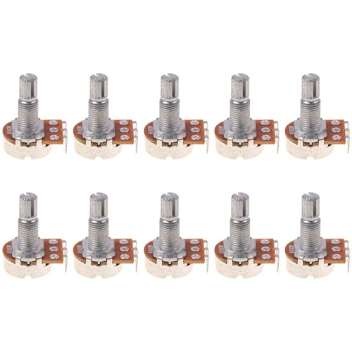 A500K Potentiometer Spline Small Pot Elgitarr Baseffekt Förstärkare Tonvolym 18mm 1