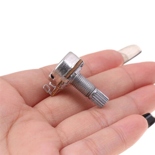 A500K Potentiometer Spline Small Pot Elgitarr Baseffekt Förstärkare Tonvolym 18mm 2