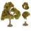 3Pcs Miniature Artificial Trees Green for Sand Table DIY Craft Scenery 9