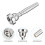 Embouchure Argent Trompette Remplacement 5C Usage Professionnel 6