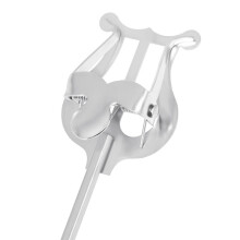 6 in 1 Vertical Key of C Middle School Advanced Clamp Style Silver Sheet Music Clip, Standing Key of C Sheet Music Clamp