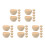 35Pièces Bols Bois Miniatures Beige Non Peints Pour DIY 7