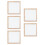 5Pièces Ensemble Cadres Bois Naturel Pour Papier DIY Coloré 4