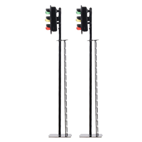 8Pièces Modèles Train Miniatures Métal ABS Noir Décor Lumineux 1