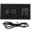 2Pcs Silent Black Wooden LED Alarm Clock with Temperature Sensor 1
