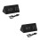 2Pcs Silent Black Wooden LED Alarm Clock with Temperature Sensor 3