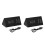 2Pcs Silent Black Wooden LED Alarm Clock with Temperature Sensor 7