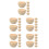 35Pièces Bols Bois Miniatures Beige Non Peints Pour DIY 9