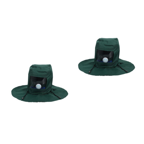 2Pièces Cagoule Masque Sablage Protection Durable Visibilité Claire 2