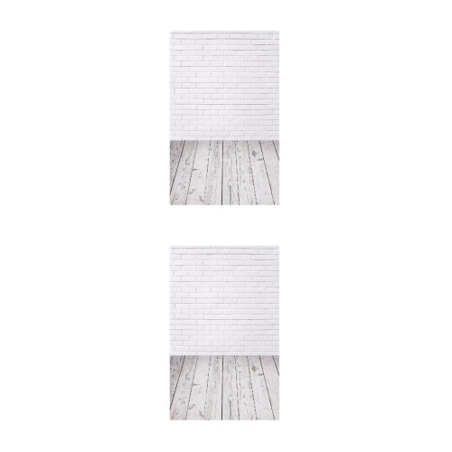 2Pcs White Brick Wall Scene Photography Backdrop Cloth Durable Decor 2