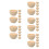 35Pièces Bols Bois Miniatures Beige Non Peints Pour DIY 4