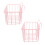 4Pièces Rose En Métal - Râtelier Pour Cage 3