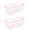 4Pièces Rose En Métal - Râtelier Pour Cage 1