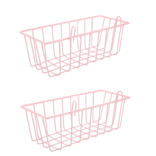 4Pièces Rose En Métal - Râtelier Pour Cage