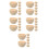 35Pièces Bols Bois Miniatures Beige Non Peints Pour DIY 10