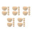 35Pièces Bols Bois Miniatures Beige Non Peints Pour DIY 5