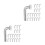 100Pcs Silver Steel Pallet Racking Drop Pins J Bolt Safety Clips 6