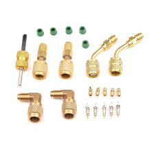 R410 Adapter Kit Metal  Split Vacuum Pump Set Sturdy R410 Converter Connector Durable 1/4SAE to 5/16SAE Adapter