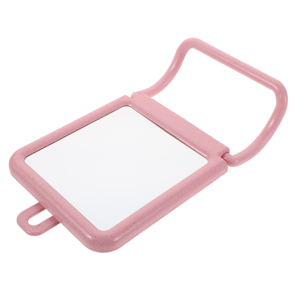 Villcase Pink 4Pcs Portable Foldable Mirror Small Rectangle Makeup Mirror