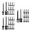 120Pcs Precision Keyboard Cleaning Brush Kit Anti Static Black 5