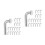 100Pcs Silver Steel Pallet Racking Drop Pins J Bolt Safety Clips 7