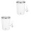 2Pcs Self Stirring Coffee Mug White ABS Stainless Steel for Kitchen 5