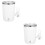 2Pcs Self Stirring Coffee Mug White ABS Stainless Steel for Kitchen 8