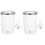 2Pcs Self Stirring Coffee Mug White ABS Stainless Steel for Kitchen 4