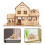 2Ensembles Puzzle Cabane En Bois Décor DIY Mini Villa Kaki 10